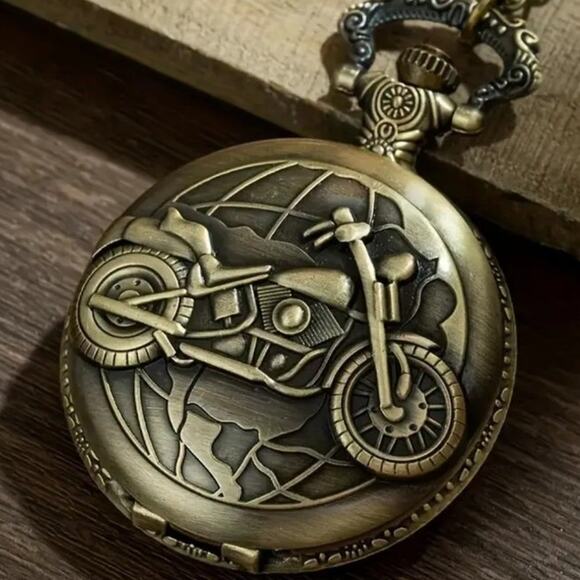 Motorcycle Pocket Watch Biker Harley Hog Christmas Birthday  Motorcycle Pocket Watch Biker Harley Hog Christmas Birthday Anniversary Gift NEW
